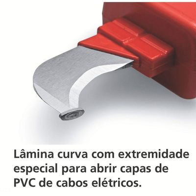 Faca Curva Desencapadora Isolada Iec 60900 - 7'' Tramontina Pro Tramontina