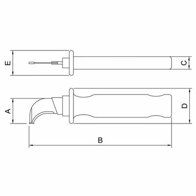 Faca Curva Desencapadora Isolada Iec 60900 - 7'' Tramontina Pro Tramontina