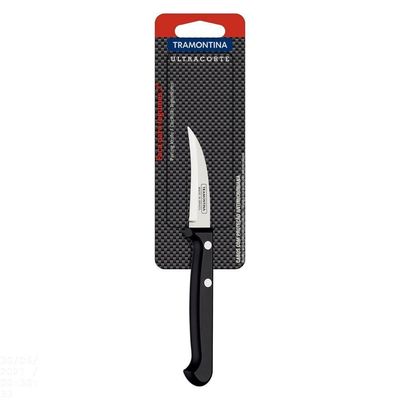 Faca Para Tornear Ultracorte Com Lâminas Em Aço Inox E Cabo De Polipropileno Preto 3"