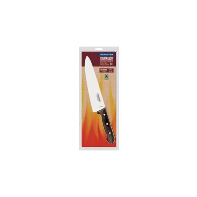 Faca Tramontina Para Carne 10" Lâmina Em Aço Inox E Cabo Castanho Polywood Tramontina