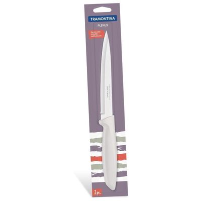 Faca Utility Plenus Com Lâmina Em Aço Inox E Cabo De Polipropileno Off White 6"