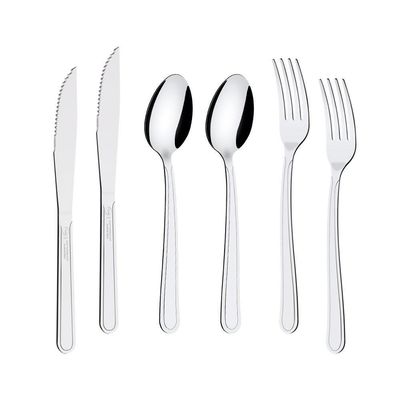 Kit - Jogo De Facas, Garfos E Colheres Búzios 108 Peças Em Aço Inox Ibag - Tramontina
