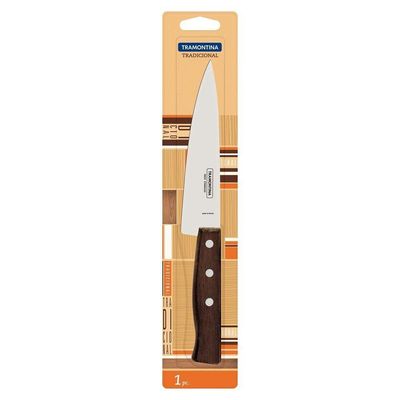 Faca Peixeira E Cozinha Tradicional Com Lâmina Em Aço Inox E Cabo Em Madeira Natural 6"