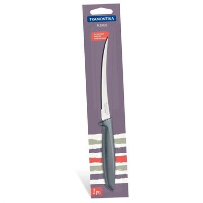 Faca Para Tomate Plenus Com Lâmina Em Aço Inox E Cabo De Polipropileno Cinza 5"