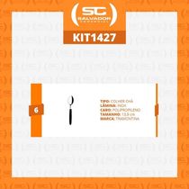 Kit - 6 Colheres De Chá Ipanema Com Lamina Em Aço Inox Cabo Preto Ccptop - Tramontina