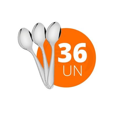 Kit - 36 Colheres De Sobremesa Luxo Laguna Em Aço Inox Csitop - Tramontina