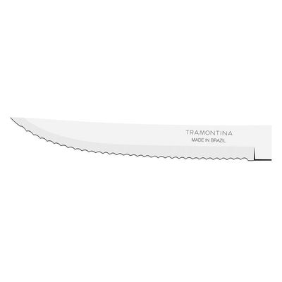 Kit - Jogo De Faca E Garfo Ipanema 48 Peças Em Aço Inox Cabo Preto Ptop - Tramontina