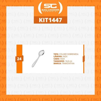 Kit - 24 Colheres De Sobremesa Luxo Laguna Em Aço Inox Csitop - Tramontina