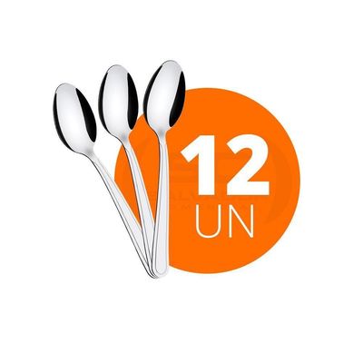 Kit - 12 Colheres De Sobremesa Búzios Em Aço Inox Csibag - Tramontina