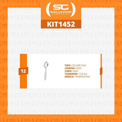 Kit - 12 Colheres De Chá Luxo Laguna Em Aço Inox Ccitop - Tramontina
