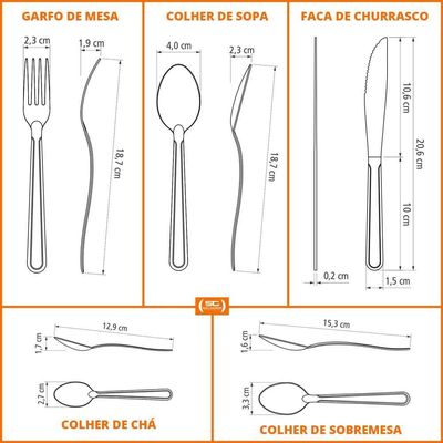 Faqueiro Búzios Com 90 Peças Totalmente Em Aço Inox Ibag - Tramontina