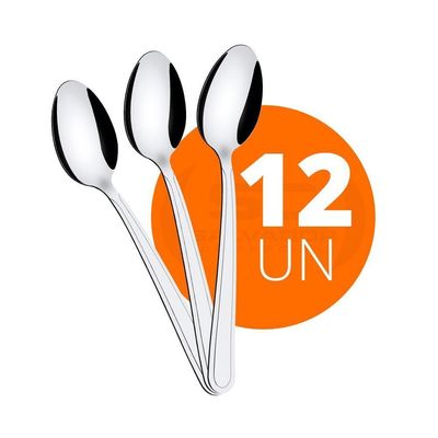Kit - 12 Colheres De Sopa Búzios Em Aço Inox Cibag - Tramontina 23763000