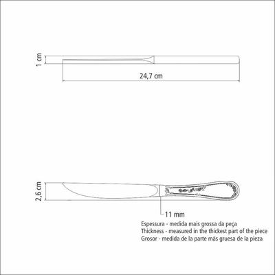Faca Para Churrasco Tramontina Renascença Em Aço Inox Tramontina