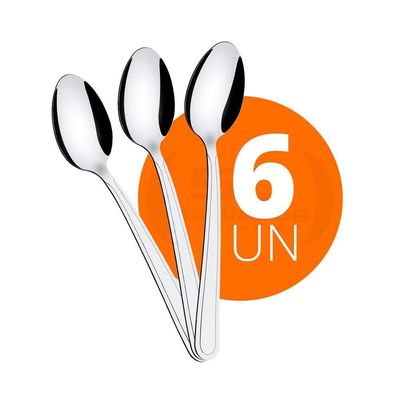 Kit - 6 Colheres De Sopa Búzios Em Aço Inox Cibag - Tramontina 23763000