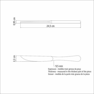 Faca Para Churrasco Tramontina Classic Forjada Em Aço Inox Tramontina