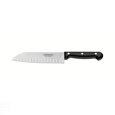 Faca Santoku Ultracorte Com Lâmina Em Aço Inox E Cabo De Polipropileno Preto 7"