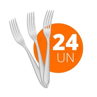 Kit - 24 Garfos De Mesa Luxo Laguna Em Aço Inox Gitop - Tramontina