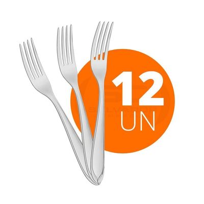 Kit - 12 Garfos De Mesa Luxo Laguna Em Aço Inox Gitop - Tramontina