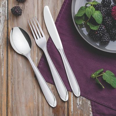 Kit - Jogo De Faca E Garfo Luxo Laguna 96 Peças Em Aço Inox Itop - Tramontina