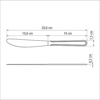 Faca De Mesa 4" Tramontina Búzios Em Aço Inox Tramontina