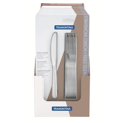 Conjunto De Facas De Mesa Angra Tramontina Em Aço Inox 12 Peças Tramontina