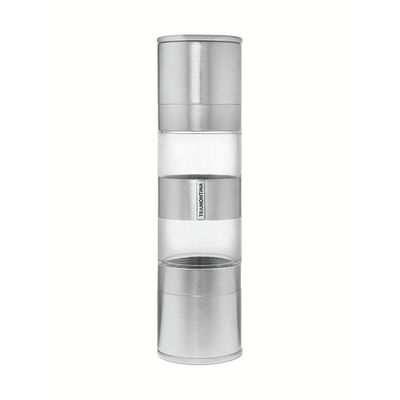 Kit - Faqueiro Premium 3 Peças + 1 Moedor De Sal Ou Pimenta Duplo Em Acrílico E Inox - Tramontina