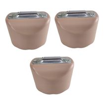 Descascador Fatiador Manual Legumes Kit 3 Uni Aço Inoxidavel