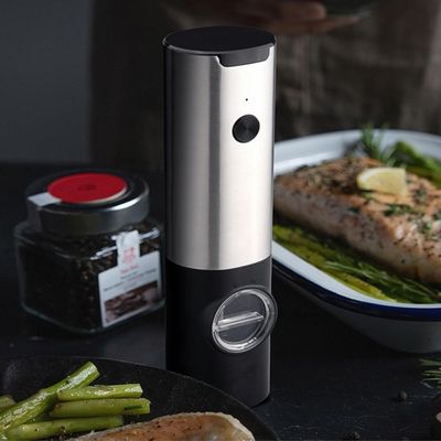 Moedor De Pimenta E Sal Elétrico Especiarias A Pilha Inox