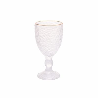 Taça Para água Em Cristal Petra Martelado 320ml Lyor Transparente