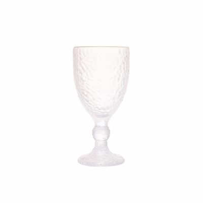 Taça Para água Em Cristal Petra Martelado 320ml Lyor Transparente