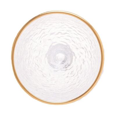 Taça Para água Em Cristal Petra Martelado 320ml Lyor Transparente