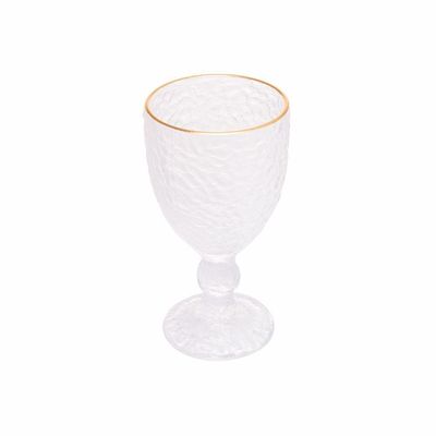 Taça Para água Em Cristal Petra Martelado 320ml Lyor Transparente