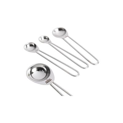 Conjunto Medidor Colher Brinox 4 Peças - Inox - Para Receitas Que Precisam Exatidão Inox