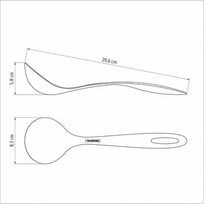 Concha Tramontina Ability Em Nylon Preto Tramontina