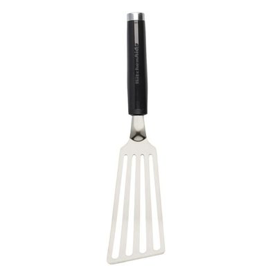 Espátula Inox Perfurada Flexível Cozinha Kitchenaid Cor:preto Preto