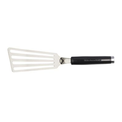 Espátula Inox Perfurada Flexível Cozinha Kitchenaid Cor:preto Preto