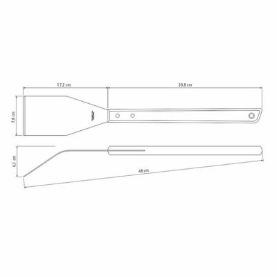 Espátula Churrasco Inox E Madeira 48cm - Tramontina 26441100