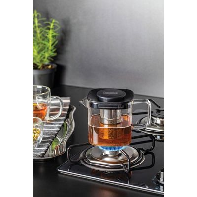 Bule Para Chá Tramontina Em Vidro E Aço Inox Com Infusor 600 Ml Tramontina
