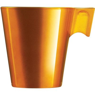 Luminarc Flashy Xícara Expresso 6X6X6Cm 80Ml Vidro Temperado Dourado