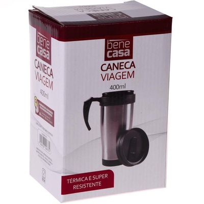 Caneca Para Viagem Térmica Com Tampa 400Ml