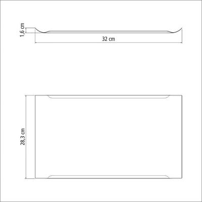 Bandeja Tramontina Quadrata Retangular Em Aço Inox Alto Brilho 32 X 28 Cm Tramontina