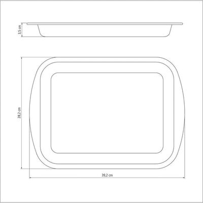 Assadeira Rasa Alumínio Revestimento Antiaderente Starflon T1 Grafite 34 Cm 2,9 L