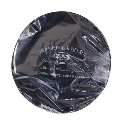 Bandeja Redonda Classic Black 25X7 Aço Galvanizado Bene Casa