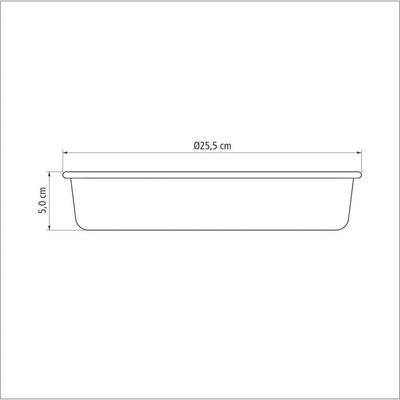 Assadeira Redonda Alumínio Com Revestimento Antiaderente Starflon T1 Vermelha 24 Cm 2,1 L