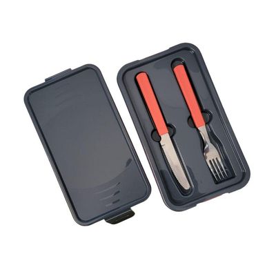 Marmita Fit Dupla 1,3l Salmão Com Talher - Unitermi