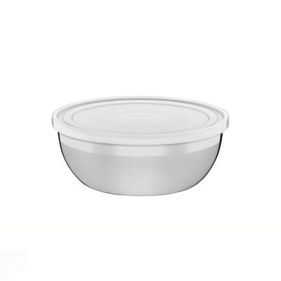 Pote Tramontina Freezinox Redondo Em Aço Inox Com Tampa Plástica 20 Cm 2,2 L Tramontina