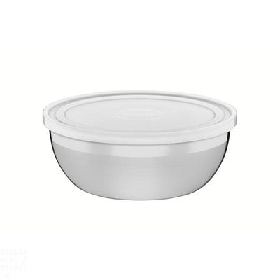 Pote Tramontina Freezinox Redondo Em Aço Inox Com Tampa Plástica 22 Cm 2,9 L Tramontina