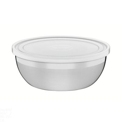 Pote Tramontina Freezinox Redondo Em Aço Inox Com Tampa Plástica 25 Cm 4,2 L Tramontina