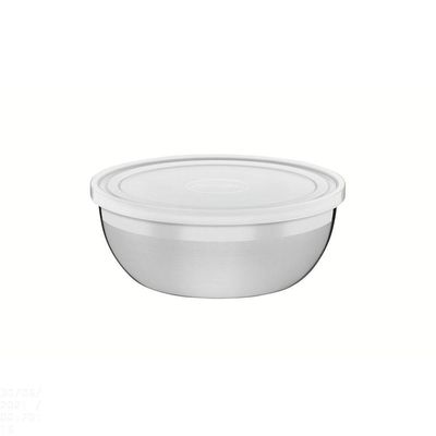 Pote Tramontina Freezinox Redondo Em Aço Inox Com Tampa Plástica 18 Cm 1,6 L Tramontina