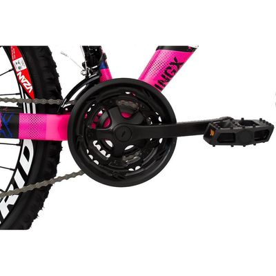 Bicicleta X TUFF25 Freeride Aro 26 Preto Rosa 21V - Viking